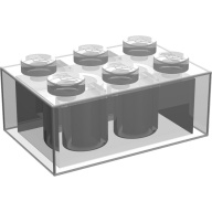 Lego kostka (kostička) 2x3, průhledná čirá (300210, 4108111, 4162148)